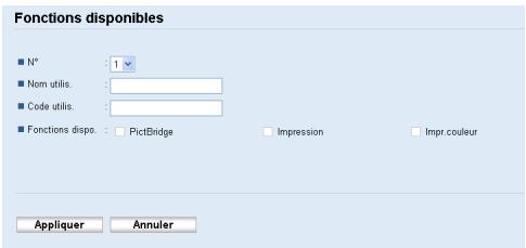RICOH SP C252DN - Activation des paramètres de restriction utilisateur - 3