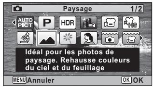 RICOH WG-30 - Choisissez un mode scène à l'aide du bouton de navigation (▲▼▲) - 1