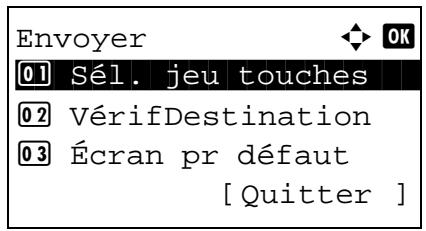 KYOCERA M2030DN - Affichage du menu envoyer et transmis - 2