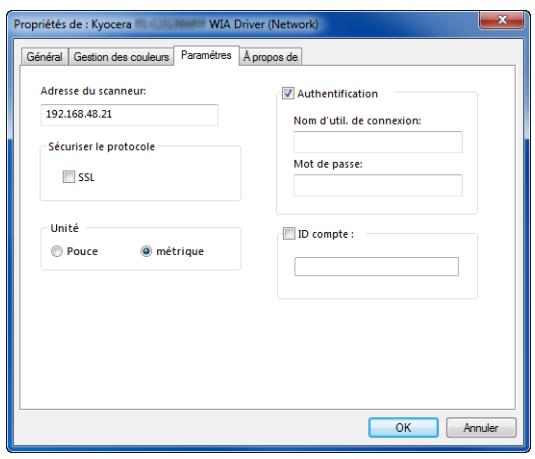 KYOCERA M2030DN - Configuration du pilote WIA (windows vista™, windows® server 2008 et windows 7) - 3