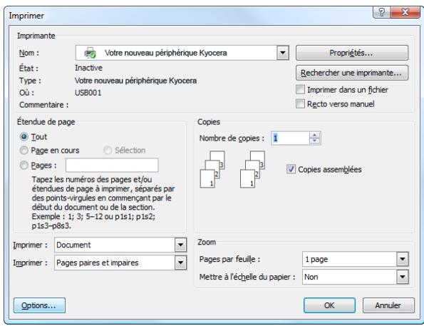 KYOCERA M2030DN - Impression - impression à partir d'une application - 1