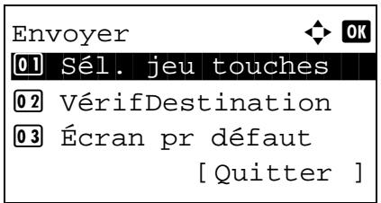KYOCERA M2030DN - Écran de confirmation de destination avant la transmission - 2