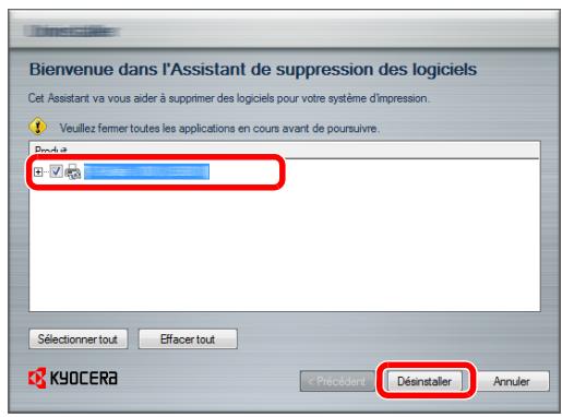 KYOCERA M2030DN - Déinstallation du logiciel - 1