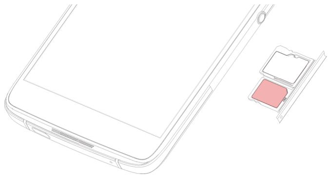 BLACKBERRY DTEK 50 - Insérer la carte SIM - 2