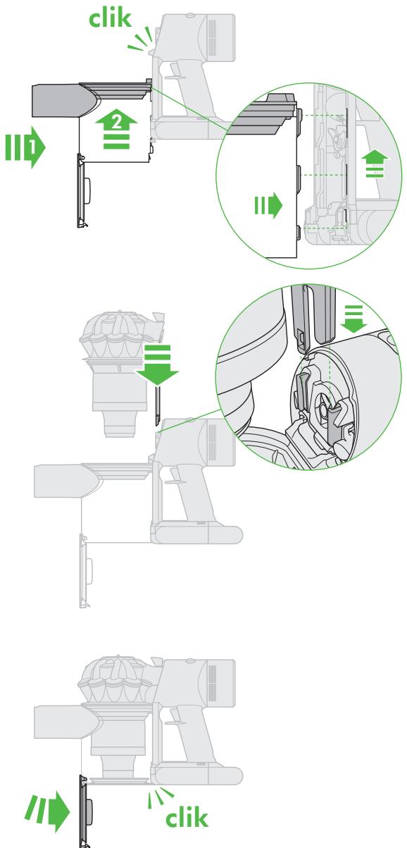 DYSON V8 ABSOLUTE - Levoyant est allumé pendant la charge. - 28