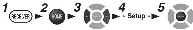 ONKYO TX-NR616 - Menu de configuration (menu principal) - 1