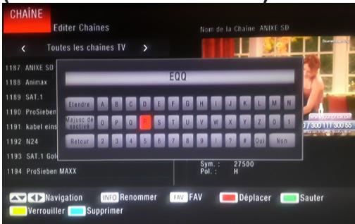 CGV E-SAT HD-W4 (FRANSAT) - EDITOR LES CHÂNÉS (Renommer une chaînc - 1