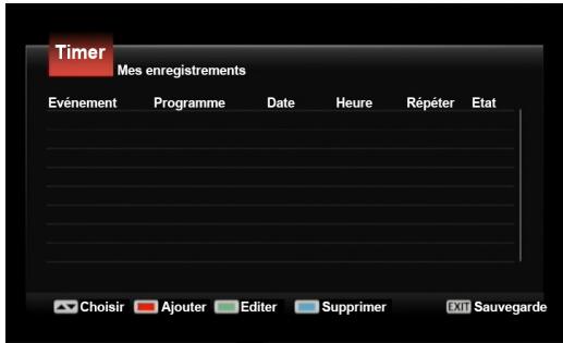 CGV ESAT HD-W4 - TIMER (liste des programmations d'enregistrement) - 1