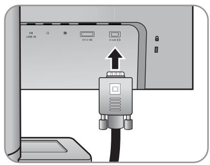 BENQ BL2400PT - Connectez le câble vidéo de l'ordinateur. - 2