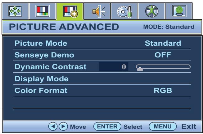 BENQ BL2400PT - Menu IMAGE avancee - 1