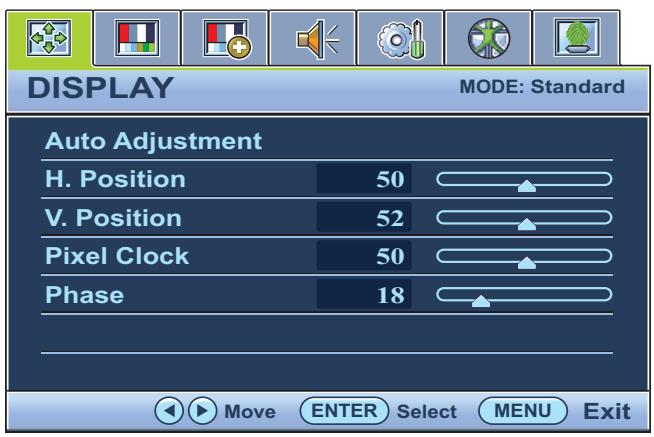 BENQ BL2400PT - Menu AFFICH. - 1