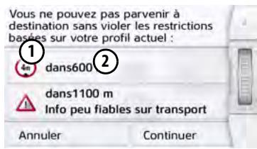 BECKER TRUCK - Retour d'information après le calcul de l'itinéraire - 1