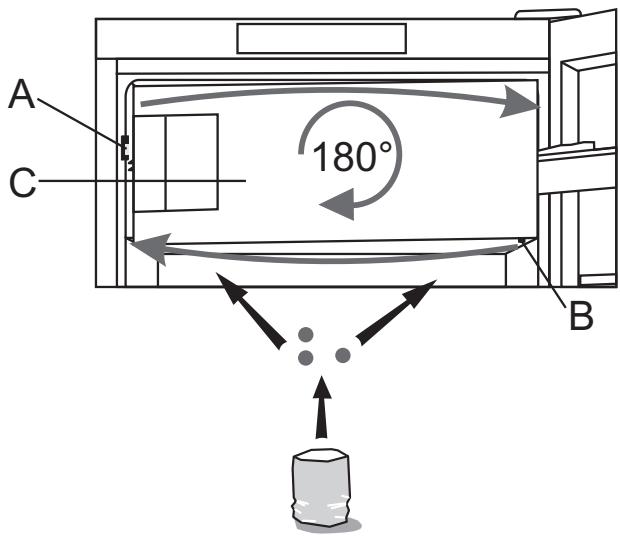 GORENJE ORB 153 CH - Inversion du SENS d'ouverture du portillon (compartiment congélateur) - 1