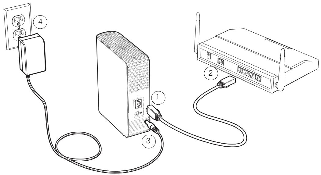 WESTERN DIGITAL MY BOOK LIVE DUO - Connexion physique du lecteur - 1