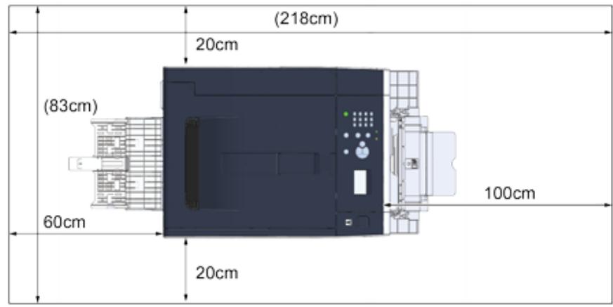 OKI C532DN - Espace d'installation - 1
