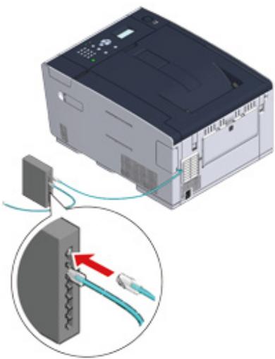 OKI C532DN - Connexion avec un câble du réseau local - 5