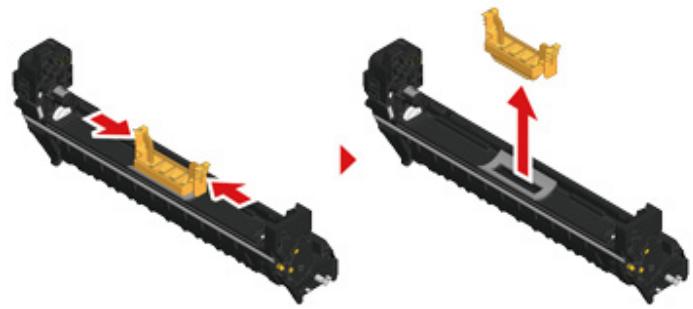 OKI C532DN - Retirez le couvercle du toner. - 1