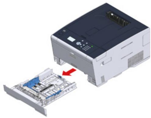 OKI C532DN - Chargement du papier dans le bac - 1