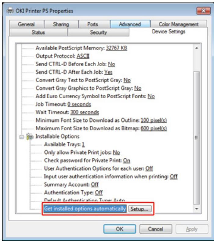 OKI C532DN - Configuration du pilote d'imprimante - 3
