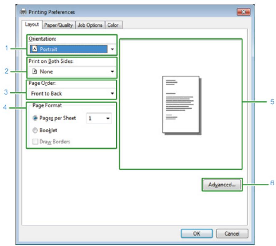 OKI C532DN - - Onglet [mise en page] - 1