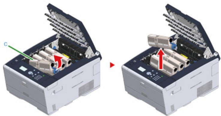 OKI C532DN - Remplacement des cartouches de toner - 6