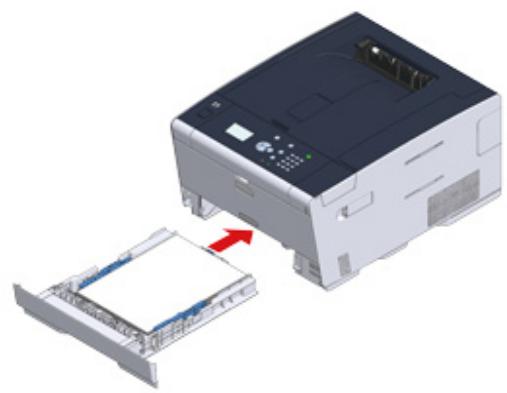 OKI C532DN - Chargement du papier dans le bac - 6