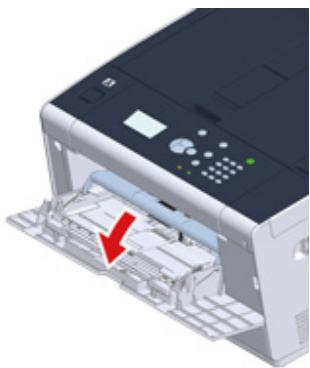 OKI C542DN - Chargement du papier dans le bac MF - 1