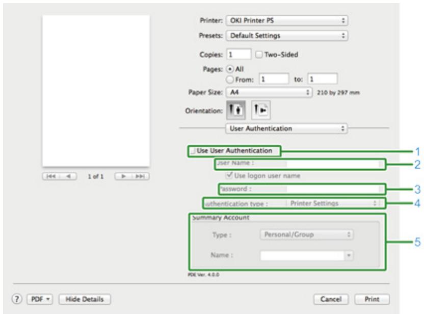 OKI C542DN - - Panneau d'authentication de l'utilisateur - 1