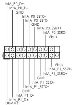ASROCK H77M - En-tête USB 2.0 - 2