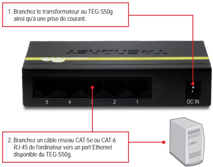TRENDNET TEG-S50G - Installation du matériel - 1