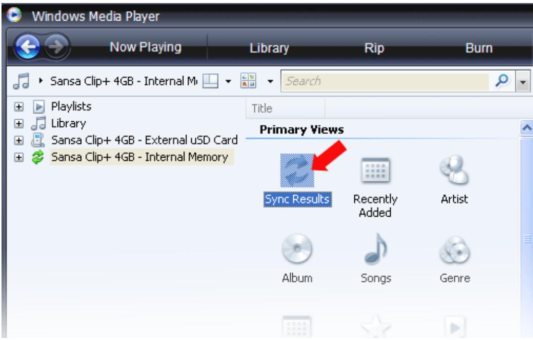 SANDISK SANSA CLIP - Transfert de sélections - 5