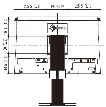 EIZO COLORGRAPHIC CG223W - Dimensions externes - 4
