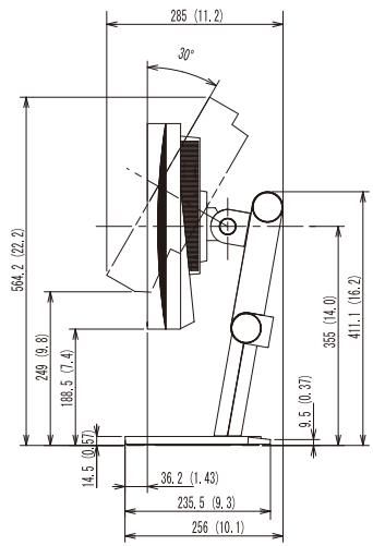EIZO COLORGRAPHIC CG223W - Dimensions externes - 3