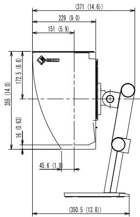 EIZO COLOREDGE CG243W - Dimensions externes - 7