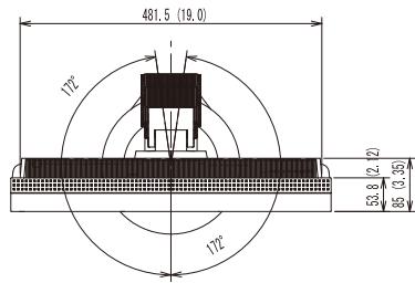 EIZO COLOREDGE CG243W - Dimensions externes - 1