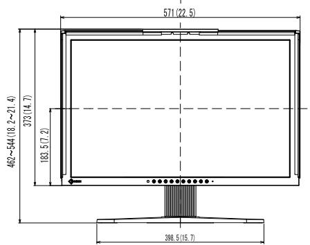 EIZO COLORGRAPHIC CG245W - Dimensions externes - 13