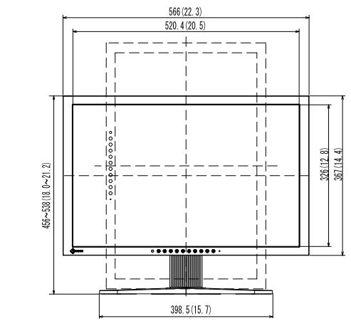 EIZO COLORGRAPHIC CG245W - Dimensions externes - 11