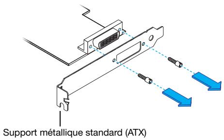 MATROX P690 PLUS LP PCIE X16 - Remplacement des supports métalliques sur une carte graphique profil bas - 1