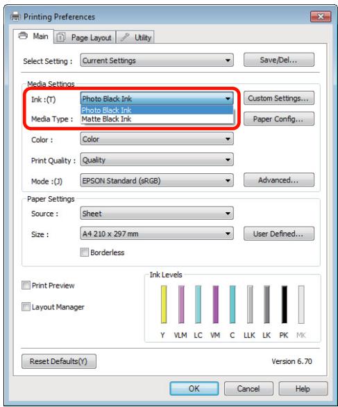 EPSON R3000 - Changement des cartouches d'encre à partir du pilote d'impression (windows uniquely) - 3