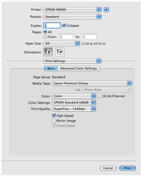 EPSON R3000 - Récapitulatif du pilote d'impression - 2