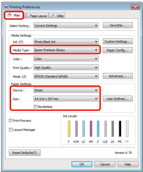 EPSON R3000 - Configuration des paramètres dans windows - 1