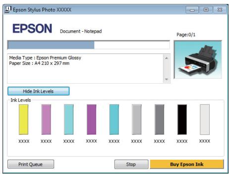 EPSON R3000 - Écran lors de l'impression - 1