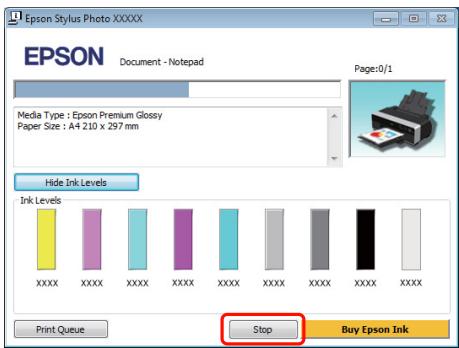 EPSON R3000 - Annulation depuis l'ordinateur (windows) si la barre de progression s'affiche - 1