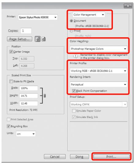 EPSON R3000 - Configuration de la gestion des couleurs avec les applications - 1