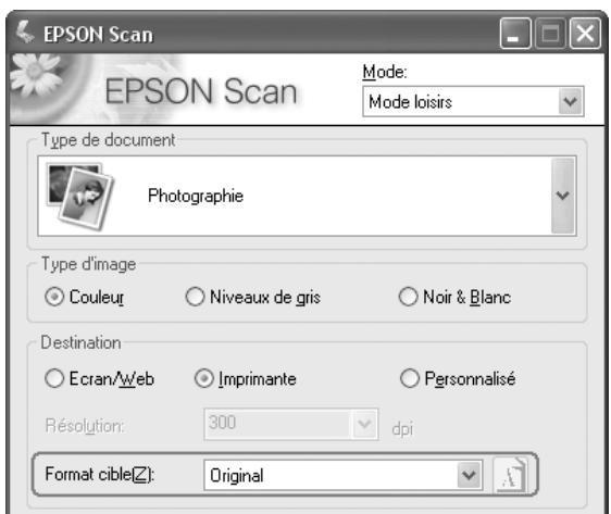 EPSON ACULASER CX21NF - Sélection de la taille de numérisation - 1