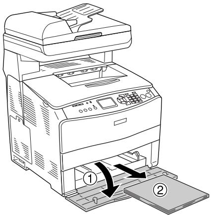 EPSON ACULASER CX21NF - Lorsque des transparents sont coincés dans le bac BM - 1