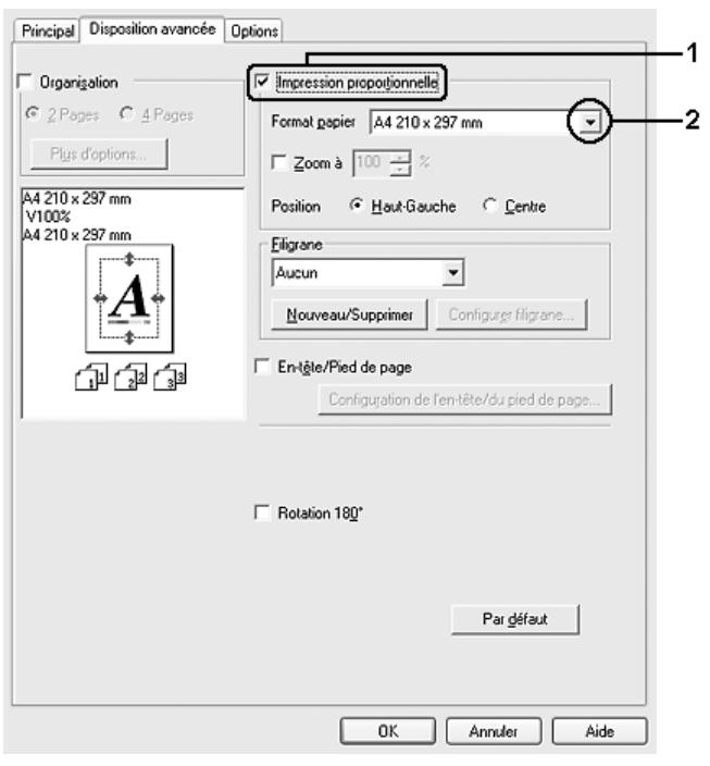EPSON ACULASER CX21NF - Redimensionnement des impressions - 1