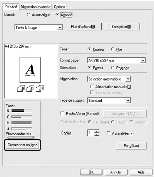 EPSON ACULASER CX21NF - Commande de consommables - 1