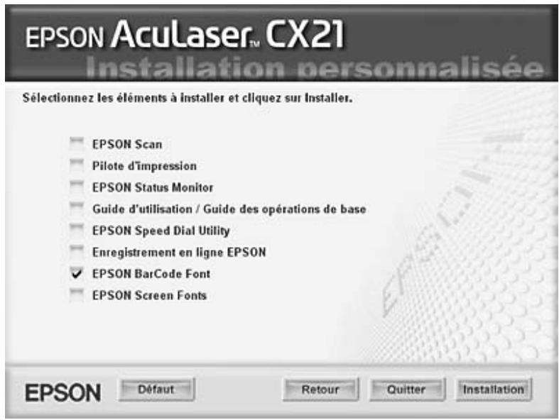 EPSON ACULASER CX21NF - Remarque : - 2