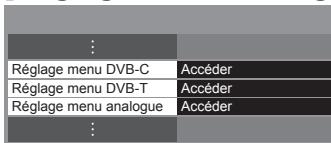 PANASONIC TX-L47ET50E - Sélectionnez [réglement menu dvb-c], [réglement menu dvb-t] ou [réglement menu analogue] - 1